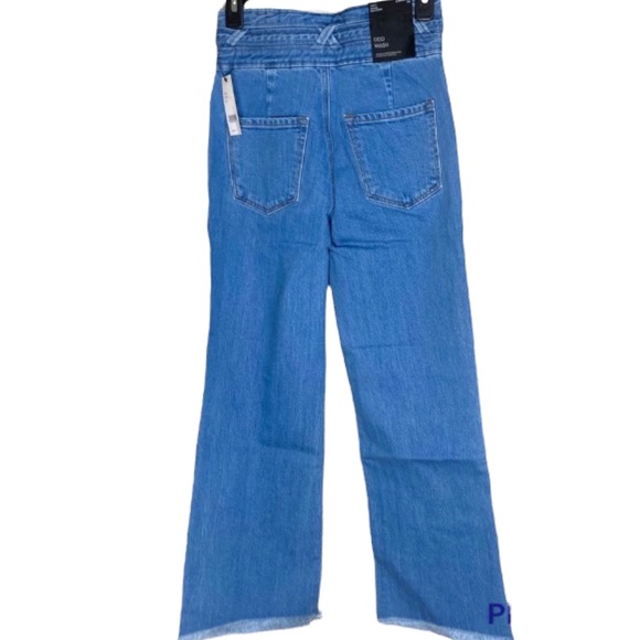 J Brand Sukey Crop High Waist Raw Hem Wide Leg Jeans x Revolve sz 26 & 28  NWT - Picture 12 of 14